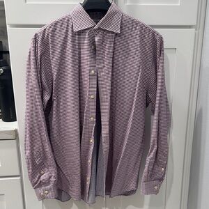 Michael Kors Men's Checkered Button Down Shirt